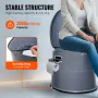 Portable Toilet for Camping, Porta Potty with 1.3 Gal Detachable Inner Bucket & Removable Paper Holder, Commode with Dual Lids, 