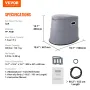 Portable Toilet for Camping, Porta Potty with 1.3 Gal Detachable Inner Bucket & Removable Paper Holder, Commode with Dual Lids, 