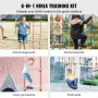 Ninja Warrior Obstacle Course for Kids, 15.24 m Weatherproof Slacklines, 500lbs Weight Capacity Monkey Line, Outdoor Playset Equ