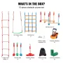 Ninja Warrior Obstacle Course for Kids, 15,24 m Vejrbestandig