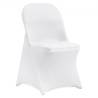 White Stretch Spandex Chair Covers - 30 PCS, Folding Kitchen Chairs Cover, Universal Washable Slipcovers Protector, Removable