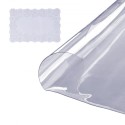 Clear Table Cover Protector, 42 inch/1068 mm Round Table Cover, 1.5 mm Thick PVC Plastic Tablecloth, Waterproof Desktop