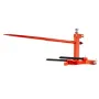 49" Hay Spear, Bale Spears 1600lbs Loading Capacity, Three-Point Hitch Tractor Attachment with 2pcs 17.5" Stabilizer Spears, Qui