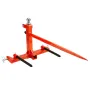 49" Hay Spear, Bale Spears 1600lbs Loading Capacity, Three-Point Hitch Tractor Attachment with 2pcs 17.5" Stabilizer Spears, Qui