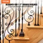 Aluminum Alloy Baluster Shoes Stair Flat Shoe with Screw Holes for 1/2 Inch Square Scroll Basket Twist Knuckle Staircase Baluste