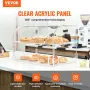 Pastry Display Case, 2-Tier Commercial Countertop Bakery Display Case, Acrylic Display Box with Rear Door Access & Removable She