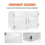 Pastry Display Case, 2-Tier Commercial Countertop Bakery Display Case, Acrylic Display Box with Rear Door Access & Removable She