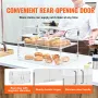 Pastry Display Case, 2-Tier Commercial Countertop Bakery Display Case, Acrylic Display Box with Rear Door Access & Removable She