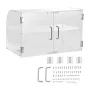 Pastry Display Case, 2-Tier Commercial Countertop Bakery Display Case, Acrylic Display Box with Rear Door Access & Removable She