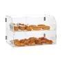 Pastry Display Case, 2-Tier Commercial Countertop Bakery Display Case, Acrylic Display Box with Rear Door Access & Removable She