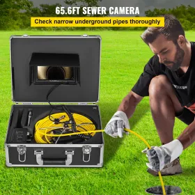 20m kloakinspektionskamera 7 tommer monitor LCD DVR Vandtæt