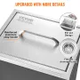 Drop in Ice Chest, 14"L x 12"W x 18"H Stainless Steel Ice Cooler, Commercial Ice Bin with Cover, 40 qt Outdoor Kitchen Ice Bar, 