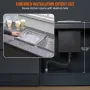 Drop in Ice Chest, 14"L x 12"W x 18"H Stainless Steel Ice Cooler, Commercial Ice Bin with Cover, 40 qt Outdoor Kitchen Ice Bar, 