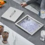 Drop in Ice Chest, 14"L x 12"W x 18"H Stainless Steel Ice Cooler, Commercial Ice Bin with Cover, 40 qt Outdoor Kitchen Ice Bar, 