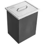 Drop in Ice Chest, 14"L x 12"W x 18"H Stainless Steel Ice Cooler, Commercial Ice Bin with Cover, 40 qt Outdoor Kitchen Ice Bar, 