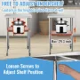 Stainless Steel Prep Table, 61 x 61 x 91 cm, 272 kg Load Capacity Heavy Duty Metal Worktable with Adjustable Undershelf & Univer