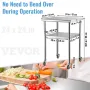 Rustfrit stålforberedelsestabel, 24 x 24 x 36 tommer, 600 kg