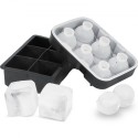 Ice Ball Maker Silicone Ice Cube Bakke med Låg 2 pakker Whisky Cocktail