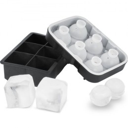 Ice Ball Maker Silicone Ice Cube Bakke med Låg 2 pakker Whisky Cocktail