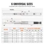 6 Pairs of 406.4mm Drawer Slides Side Mount Rails, Heavy Duty Full Extension Steel Track, Soft-Close Noiseless Guide Glides Cabi