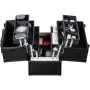 Makeup Train Case 370mm Stor bærbar kosmetisk sag, 6 lagsbakker