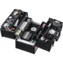 Makeup Train Case 370MM Large Portable Cosmetic Case, 6 Tier Trays Professional Makeup Storage Organizer Box Make Up Carrier wit