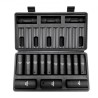 1/2" Drive Impact Socket Set, 13 Piece Deep Socket Set Metric 10-24mm, 6 Point CR-V Alloy Steel for Auto Repair, Easy-to-Read
