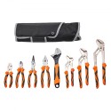 Pliers Set, 8-Piece, High Carbon Steel, 12"/10"/8" Groove Joint Pliers, 8" Linesman's Pliers, 6" Slip Joint Pliers, 8" Long