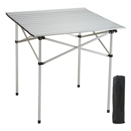 Folding Camping Table, Outdoor Portable Side Tables, Lightweight Fold Up Table, Aluminum Ultra Compact Work Table with Carry