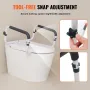 Toiletsikkerhedsskinne, 300 kg kapacitet toilet sæde ramme
