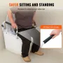 Toilet Safety Rail, 300LBS Capacity Toilet Seat Frame, Adjustable Width Fit Most Toilets, Easy Installation, Toilet Handles Grab
