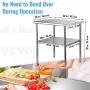 Stainless Steel Prep Table, 30 x 30 x 36 Inch, 800lbs Load Capacity Heavy Duty Metal Worktable with Adjustable Undershelf & Feet
