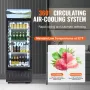 Commercial Merchandiser Refrigerator, 6.8 Cu.Ft / 195L Beverage Refrigerator Cooler Merchandiser, Glass Door Display Refrigerato