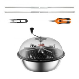 Leaf Bowl Trimmer, 24 '' Trimmer Bowl, Manual Bud Trimmer med rustfrit stålblade til snoet spin-snit, klar synlighed
