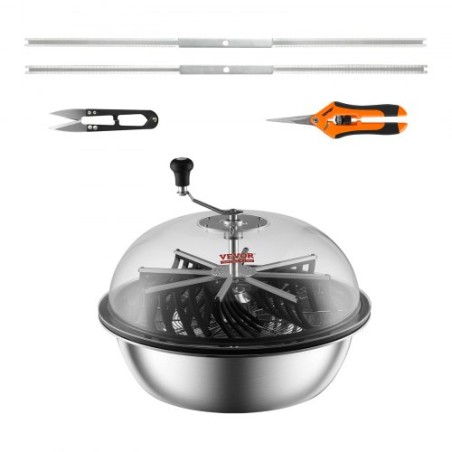 Leaf Bowl Trimmer, 24'' Trimmer Bowl, Manual Bud Trimmer with Stainless-Steel Blades for Twisted Spin Cut, Clear Visibility