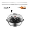 Leaf Bowl Trimmer, 24 '' Trimmer Bowl, Manual Bud Trimmer med rustfrit stålblade til snoet spin-snit, klar synlighed
