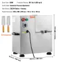 Electric Sugar Cane Juicer, 800W Sugarcane Juicer Machine with 661LBS/H High Output, 4 Stainless Steel Roller, Auto Roller Press