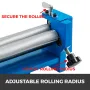 Manual Wire Cylinders Tubes Roller Press 320mm SR 320J Steel Plate Rolling Machine Radius 32MM Metal Plate Bending Round Machine
