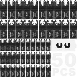 50PCS Oscillating Saw Blades, Universal Quick Release Oscillating Saw Blades, Multitool Tool Blades for Wood Plastic Aluminum,