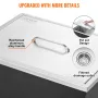 Drop in Ice Chest, 22"L x 17"W x 12"H Stainless Steel Ice Cooler, Commercial Ice Bin with Cover, 40 qt Outdoor Kitchen Ice Bar, 