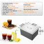 Drop in Ice Chest, 22"L x 17"W x 12"H Stainless Steel Ice Cooler, Commercial Ice Bin with Cover, 40 qt Outdoor Kitchen Ice Bar, 