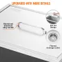 Drop in Ice Chest, 21"L x 17"W x 18"H Stainless Steel Ice Cooler, Commercial Ice Bin with Cover, 40 qt Outdoor Kitchen Ice Bar, 