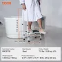 Step Stool 1-Step 150KG Capacity, 3 Adjustable Height with Handle Steel Step Ladder, Portable Toddler Step Stools for Adults, No