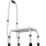 Step Stool 1-Step 150KG Capacity, 3 Adjustable Height with Handle Steel Step Ladder, Portable Toddler Step Stools for Adults, No