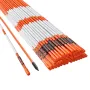 Driveway Markers, 100PCS 122 cm, 0.79 cm Diameter, Orange Fiberglass Poles Snow Stakes with Reflective Tape, 30.48 cm Steel Dril