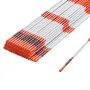 Driveway Markers, 100PCS 122 cm, 0.79 cm Diameter, Orange Fiberglass Poles Snow Stakes with Reflective Tape, 30.48 cm Steel Dril