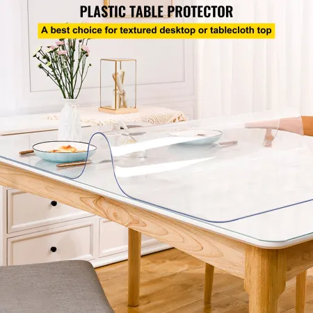 Plastbordsdæksel 42 x 78 tommer, 1,5 mm tyk klar bordbeskytter