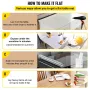 Plastic Table Cover 42 x 78 Inch, 1.5 mm Thick Clear Table Protector, Rectangle Clear Desk Mat, Waterproof & Easy Cleaning for O