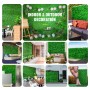 Artificial Boxwood Panel UV 6pcs Boxwood Hedge Wall Panels, Artificial Grass Backdrop Wall 20" X 20" 4 cm Green Grass Wall,