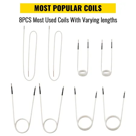 Induction Heater Inductor Coil Kits, Magnetic Mini Induction Heater Kit, Flameless Heat Accessories 8pcs, Heat Resistant Inducti